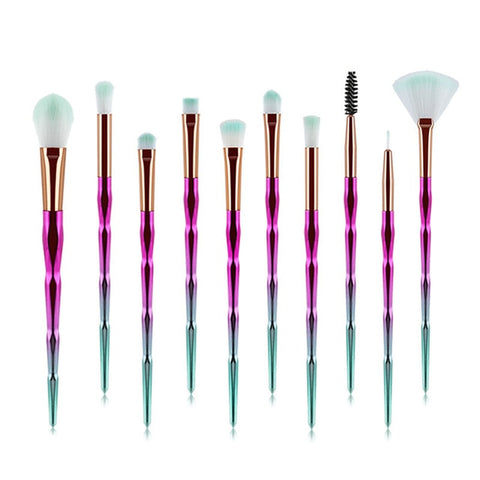 20Pcs Diamond Makeup Brushes Set Beauty Make Up Brush Tool Cosmetic Powder Foundation Blending Eye Shadow Eyebrow Eyelash Brush