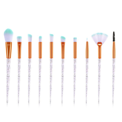 20Pcs Diamond Makeup Brushes Set Beauty Make Up Brush Tool Cosmetic Powder Foundation Blending Eye Shadow Eyebrow Eyelash Brush