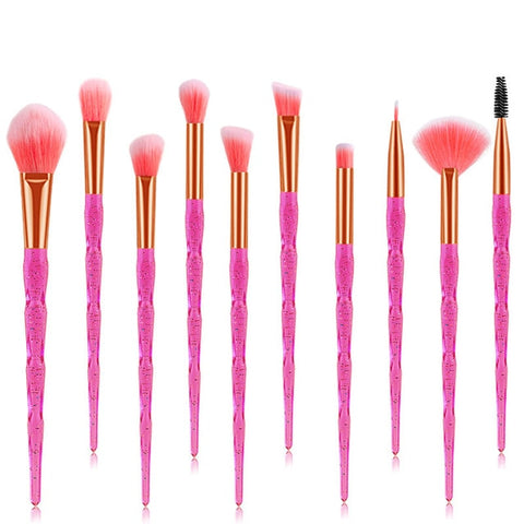 20Pcs Diamond Makeup Brushes Set Beauty Make Up Brush Tool Cosmetic Powder Foundation Blending Eye Shadow Eyebrow Eyelash Brush