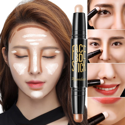 Lady Facial Highlight Foundation Base Contour Stick Beauty Make Up Face Powder Cream Shimmer Concealer Camouflage Pen Makeup