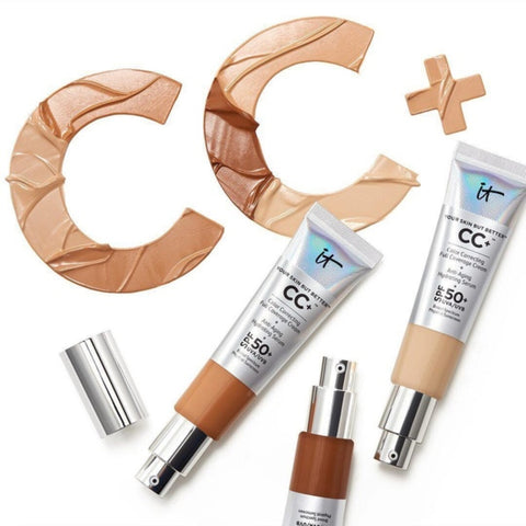 Face Concealer It Cosmetics CC+ Cream SPF50 Full Cover Medium Light Base Liquid Foundation Makeup Whitening Your Skin But Better