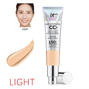 Face Concealer It Cosmetics CC+ Cream SPF50 Full Cover Medium Light Base Liquid Foundation Makeup Whitening Your Skin But Better