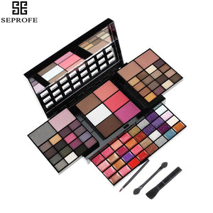 SEPROFE 74 Colors Professional Makeup Eyeshadow Pallete Sets Women Beauty Cosmetics Kit Glitter Eye Shadow Make Up Palette Box