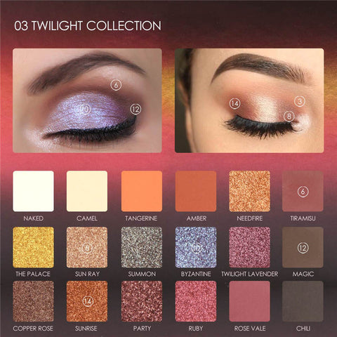 FOCALLURE 18 Colors Eyeshadow Pallete Easy To Wear Glitter Eye Makeup Long-lasting Matte Eye Shadow Cosmetic