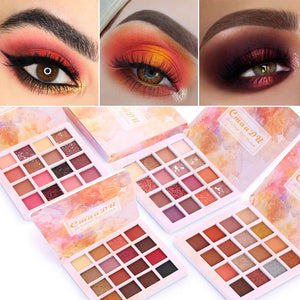 16 Color Matte Eyeshadow Pallete Waterproof Nude Eye Shadow Palette Professional Shimmer Glitter Eyeshadow Makeup Pigment