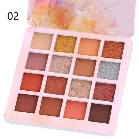 16 Color Matte Eyeshadow Pallete Waterproof Nude Eye Shadow Palette Professional Shimmer Glitter Eyeshadow Makeup Pigment