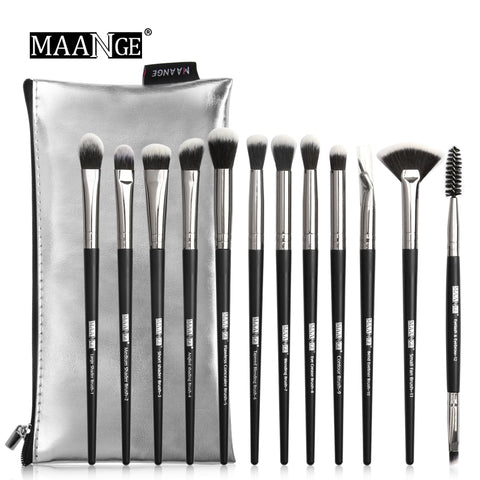 MAANGE Pro 5-20Pcs Makeup Brushes Set Multifunctional Brush Powder Eyeshadow Make Up Brush With Portable PU Case Beauty Tools