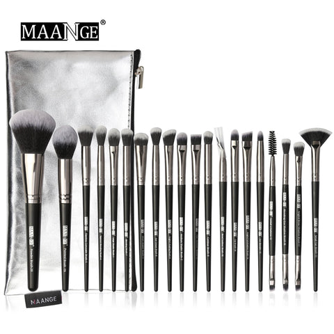 MAANGE Pro 5-20Pcs Makeup Brushes Set Multifunctional Brush Powder Eyeshadow Make Up Brush With Portable PU Case Beauty Tools