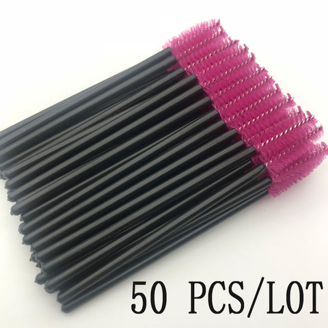 50 Pcs Eyelash Brushes Makeups Brushes Disposable Mascara Wands Applicator Eye lashes Cosmetic Brush Maquiagem Cilio Makeup Tool