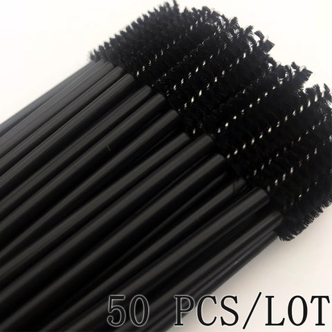 50 Pcs Eyelash Brushes Makeups Brushes Disposable Mascara Wands Applicator Eye lashes Cosmetic Brush Maquiagem Cilio Makeup Tool