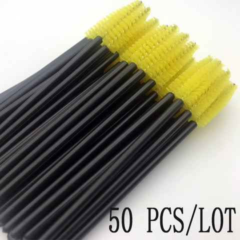 50 Pcs Eyelash Brushes Makeups Brushes Disposable Mascara Wands Applicator Eye lashes Cosmetic Brush Maquiagem Cilio Makeup Tool