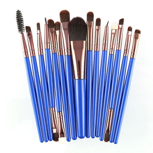 15pcs/set Makeup Brushes Sets Kit Eyelash Lip Foundation Powder Eye Shadow Brow Eyeliner Cosmetic Make Up Brush Beauty Tool