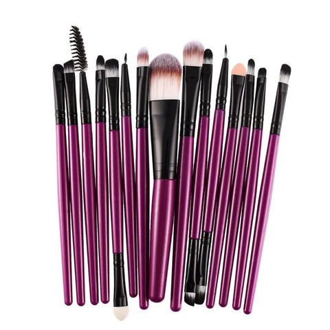 15pcs/set Makeup Brushes Sets Kit Eyelash Lip Foundation Powder Eye Shadow Brow Eyeliner Cosmetic Make Up Brush Beauty Tool