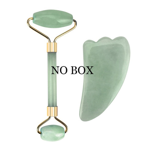 New Arrival Beauty Product Jade Roller For Face Gua Sha Kit For Skin Care Natural Rose Quartz Stone Beauty Roller Tool Girl Gift