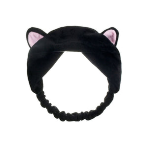 Women Girls Cat Ears Headband Hairband Makeup Wash Face Clean Spa Head Band Wrap Facial Beauty Tool