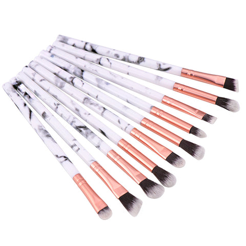 Makeup brushes 10Pcs set Professional Marble Shape brush good-looking Powder Foundation Eyeshadow Lip Eyeliner Blush Beauty tool