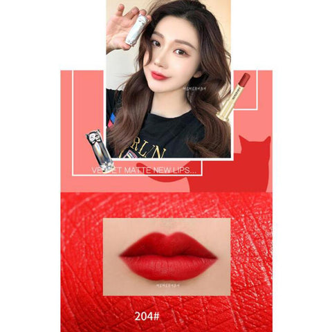 MENOW 6 Colors Cute Cat Shaped Matte Lipstick Long Lasting Lipsticks Cosmetics Velvet Red Waterproof Lipstick Nude Makeup Lip