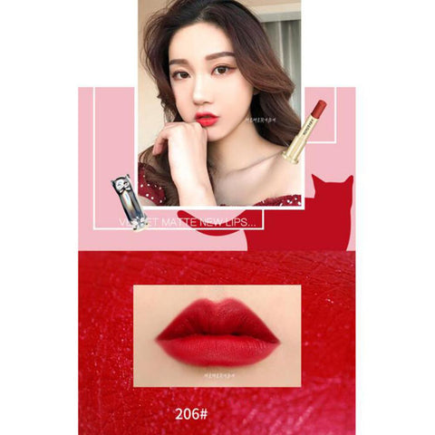 MENOW 6 Colors Cute Cat Shaped Matte Lipstick Long Lasting Lipsticks Cosmetics Velvet Red Waterproof Lipstick Nude Makeup Lip