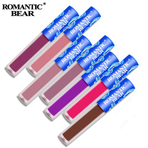 Romantic Bear Brand Makeup Lipstick Matte Batom Long Lasting labiales Rouge A Levre Mat Liquid Make up Matte Lip stick