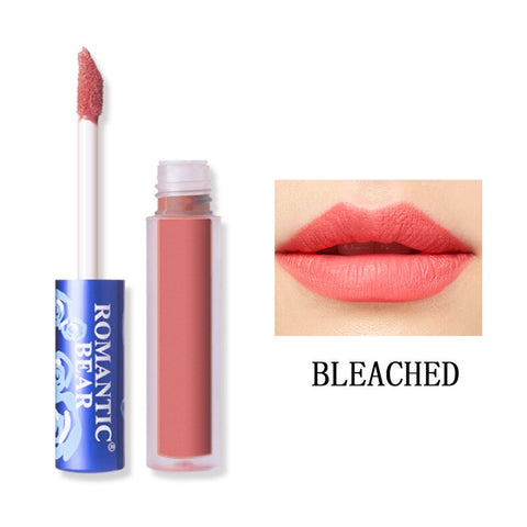 Romantic Bear Brand Makeup Lipstick Matte Batom Long Lasting labiales Rouge A Levre Mat Liquid Make up Matte Lip stick