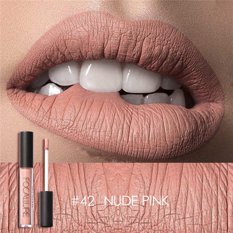 FOCALLURE matte liquid lipstick waterproof nude velvet long lasting good pigmented 12 colors lip stick