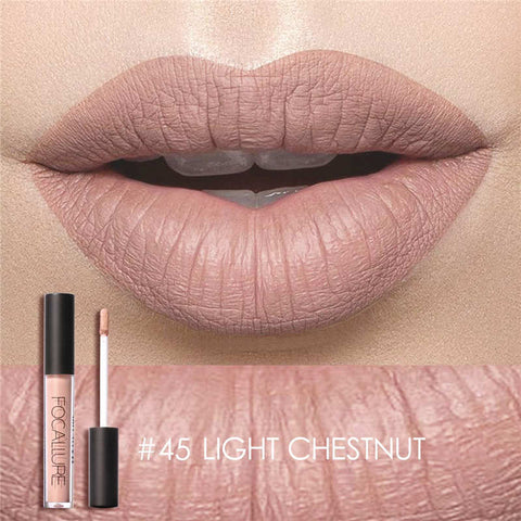 FOCALLURE matte liquid lipstick waterproof nude velvet long lasting good pigmented 12 colors lip stick