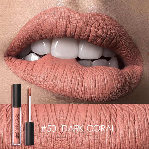 FOCALLURE matte liquid lipstick waterproof nude velvet long lasting good pigmented 12 colors lip stick