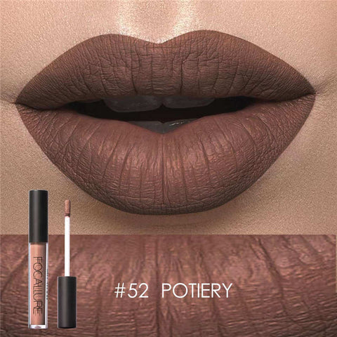 FOCALLURE matte liquid lipstick waterproof nude velvet long lasting good pigmented 12 colors lip stick