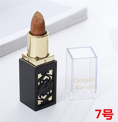 Brand Sexy Glitter Metallic Lipstick Lips Beauty Cosmetics Gold Red Lips Rouge A Levre Waterproof Pigment Nude Matte Lip Stick