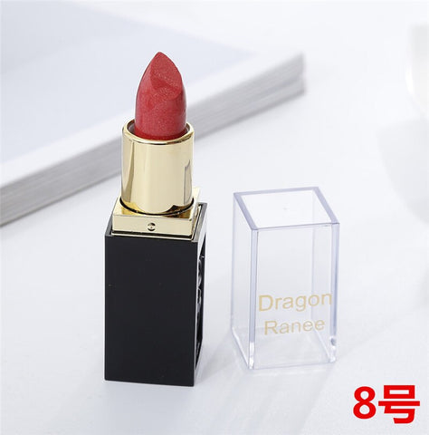 Brand Sexy Glitter Metallic Lipstick Lips Beauty Cosmetics Gold Red Lips Rouge A Levre Waterproof Pigment Nude Matte Lip Stick