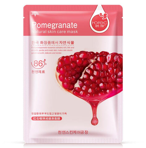 HanChan Facial Mask Plant Cosmetic SkinCare Beauty Moisturizing Oil Control Whitening Brighten Sheet Mask Aloe Honey Olives Mask