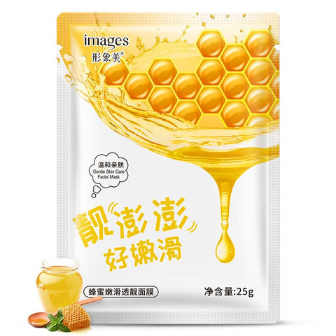 5Pcs Images Mask Plant Cosmetic SkinCare Beauty Moisturizing Oil Control Whitening Brighten Sheet Mask Aloe Honey Blueberry Mask