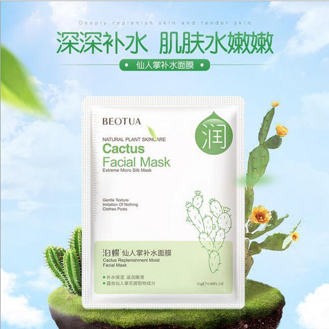 BEOTUA Brand Natural Plant Skincare Ginkgo Facial Mask Brightening Face Mask Moisturizing Hyaluronic Shee Mask 10PCS