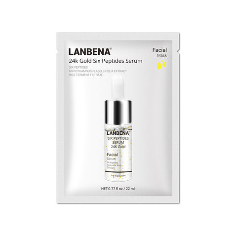 LANBENA Hyaluronic acid face masks ance Whitening Freckle mask for the face 24k gold six peptide Blueberry serum Facial skincare