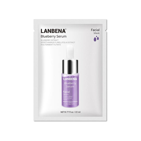 LANBENA Hyaluronic acid face masks ance Whitening Freckle mask for the face 24k gold six peptide Blueberry serum Facial skincare