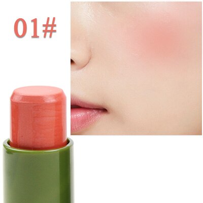 MISS FIVE - A131 6 Colours Natural Aloe Vera Blusher Stick Face Rouge cheek Cream Makeup Repair Blush Rouge Beauty Decoration