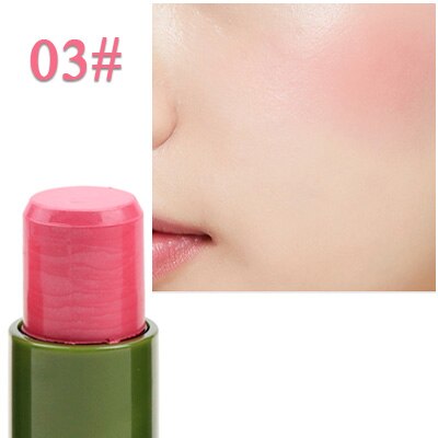 MISS FIVE - A131 6 Colours Natural Aloe Vera Blusher Stick Face Rouge cheek Cream Makeup Repair Blush Rouge Beauty Decoration