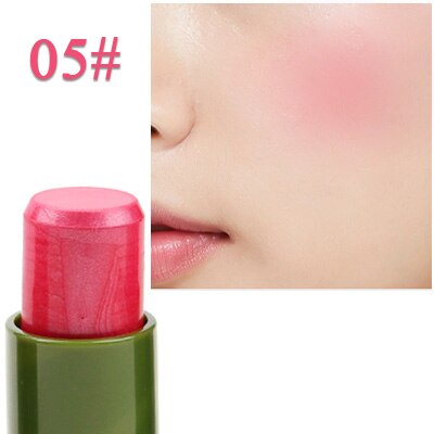 MISS FIVE - A131 6 Colours Natural Aloe Vera Blusher Stick Face Rouge cheek Cream Makeup Repair Blush Rouge Beauty Decoration