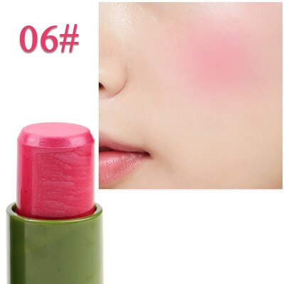 MISS FIVE - A131 6 Colours Natural Aloe Vera Blusher Stick Face Rouge cheek Cream Makeup Repair Blush Rouge Beauty Decoration