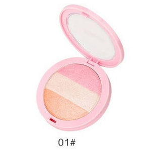 3 Colors BY NANDA Baked Blush Makeup Cosmetic Natural Baked Blusher Powder Palette Charming Cheek Color Make Up Face Blush