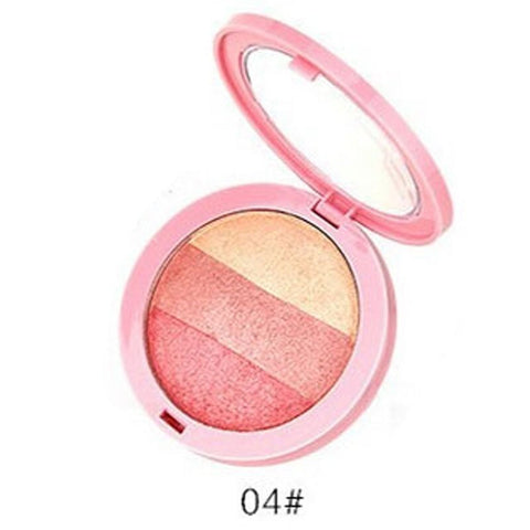 3 Colors BY NANDA Baked Blush Makeup Cosmetic Natural Baked Blusher Powder Palette Charming Cheek Color Make Up Face Blush