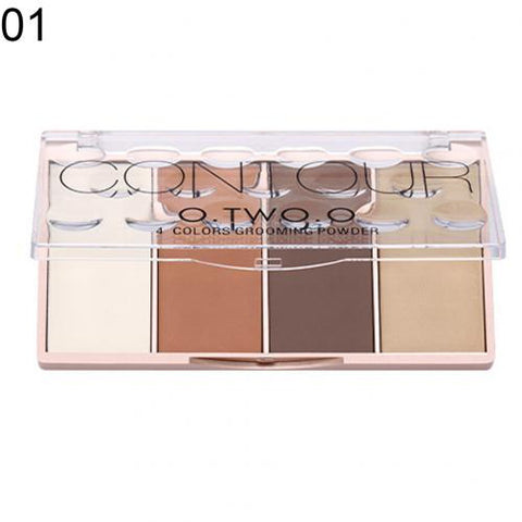 OTWOO 4 Color Face Shading Contour Foundation Powder Palette Baked Cheek Bronzer Blusher Face Base Cosmetics Makeup Kit  2020