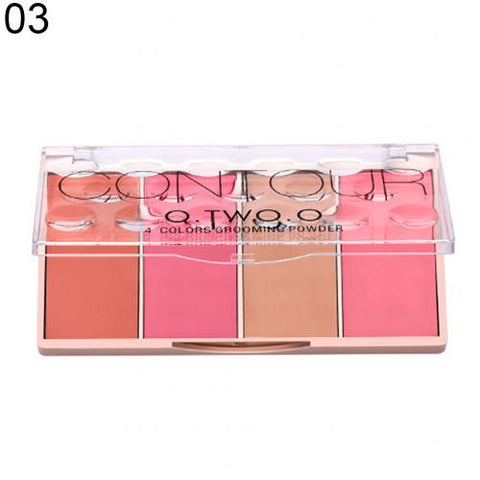 OTWOO 4 Color Face Shading Contour Foundation Powder Palette Baked Cheek Bronzer Blusher Face Base Cosmetics Makeup Kit  2020