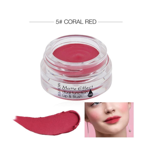 Matte Soft Lipstick Lip balm Blush Makeup Lipstick Cream Face Blusher Cheek Li Cream Blush