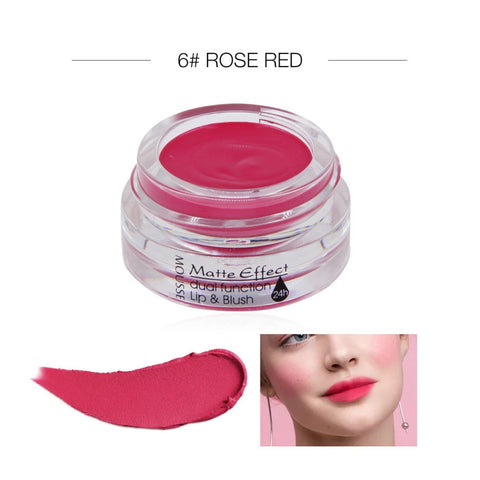 Matte Soft Lipstick Lip balm Blush Makeup Lipstick Cream Face Blusher Cheek Li Cream Blush