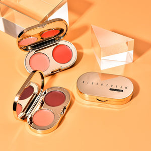 Two-color Mixing Stereo Cheeks Blush Cream Texture Baked Blush Face Base Mineral Blusher Palette Waterproof Long lasting Makeup