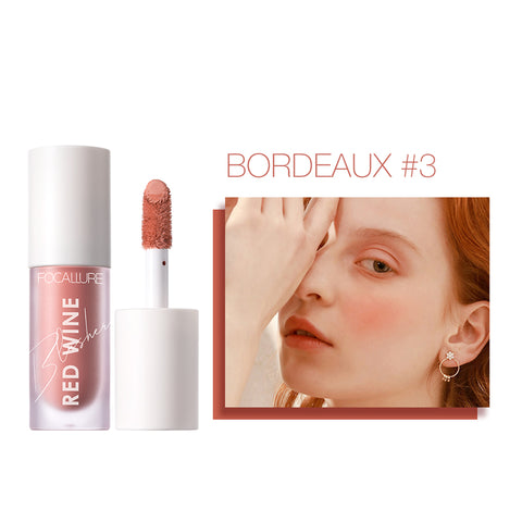 Focallure Liquid Blush Blusher 4 Colors Red Wine Cheek Blush Face Contour Make Up Long Lasting Natural Cream Liquid Blusher