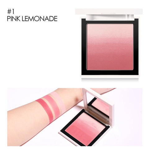 FOCALLURE Face Blush Palette Mineral Blush Powder Natural Pink Cheek Waterproof Long Lasting Gradient Color Blushes Maquiagem