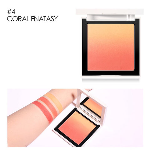 FOCALLURE Face Blush Palette Mineral Blush Powder Natural Pink Cheek Waterproof Long Lasting Gradient Color Blushes Maquiagem