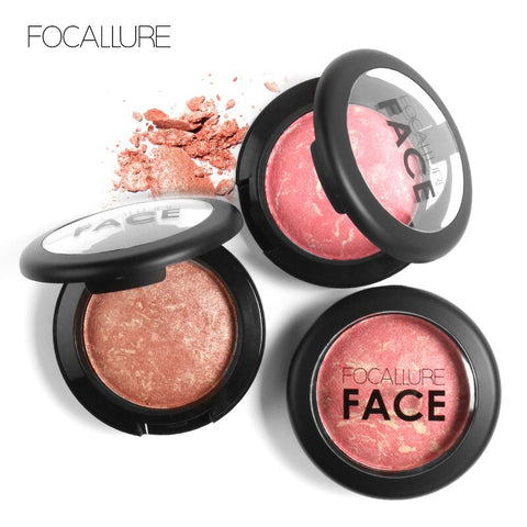 FOCALLURE  6 colors  Baked Blush Makeup Palette Natural Cheek Women Face Cosmetic